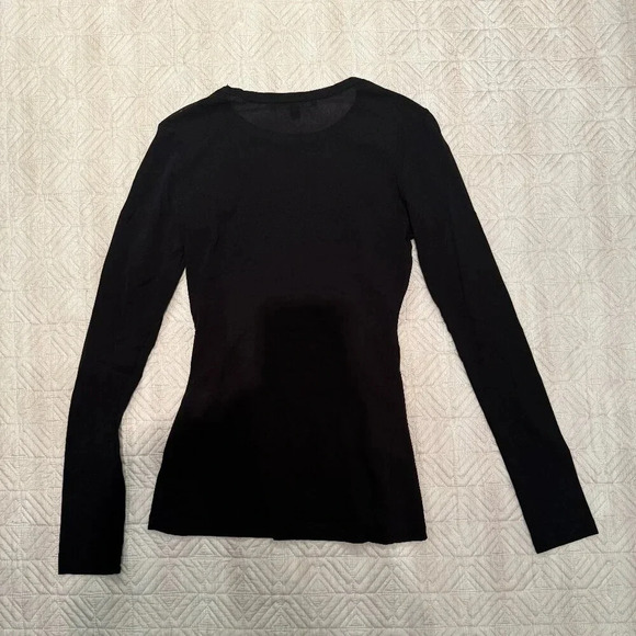 Black Sheer Long Sleeve Top, Judith and Charles, US S - Picture 3 of 4